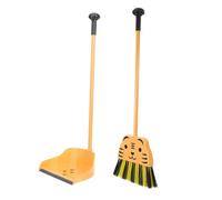 BCOATH 2Pcs Play Cleaning Set with Broom and Dustpan Lightweight Cleaning Set for Boys and Tigerthemed Compact Role Play Housekeeping Kit for Preschool and Home Use