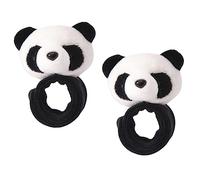 BCOATH 2pcs Plush Cartoon Panda Slap Bracelets Soft Wristbands for Party Favors Gentle Skin Friendly Snap Bands Fits All Black Animal Wristband
