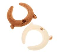 BCOATH 2pcs Plush Water Rat Headbands with High Crown Design, Cute Cartoon Animal Hairbands Suitable for Spa, Parties, and Family Bonding, Soft and Adorable Accessories for
