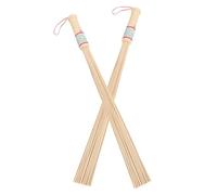 BCOATH 2Pcs Portable Bamboo Knocking Stick for Back and Leg Muscle Relief Manual Massage Tool for Deep Tissue Relaxation and Stress Relief at Home and Office
