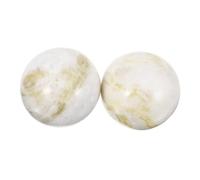 BCOATH 2Pcs Portable Jade Hand Exercise Balls for Muscle Tension Relief Small Lantian Multi-Function Rolling Massage Balls for Hand Relaxation and Arthritis