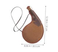 BCOATH 2pcs Portable PU Leather Bota Bags Ancient Design Liquid Storage Canteens for Travel Camping Hiking Outdoor Use Large Capacity Holder