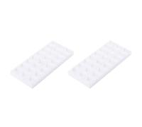 BCOATH 2pcs Portable Watercolour Palette with Rubber Soft Cover, Lightweight Plastic Pigment Holder for Storage and Painting Supplies, Easy to Store White Grids Paintbox for Professional