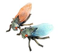 BCOATH 2Pcs Realistic Cicadas Insect Figurines Simulation Bug Models Educational Plastic Cicadas for and Science Learning