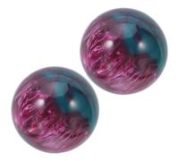 BCOATH 2pcs Resin Hand Therapy Balls for Office and Travel Use, 50mm Purple Spheres with Comfortable Grip and Artistic Design, Decorative Fitness Hand Exercise Massage Tools