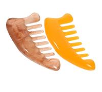 BCOATH 2pcs Resin Scraping Comb for Scalp Massage and Guasha Therapy, Multi-Functional Head Massaging Tool to Reduce Muscle and Help, for Neck and Back Relaxation