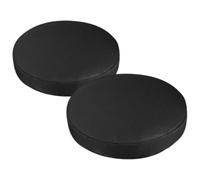 BCOATH 2pcs round Chair Protective Cover Fabric Black Comfortable Touch Fashionable Design Protects Chair from Wear and Tear for Home and Kitchen