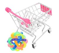 BCOATH 2pcs Sepak Takraw Shopping Cart for Parrots Bird Puzzle Training Toy Interactive Chewing Toy Colorful Balls for Parrot Activity