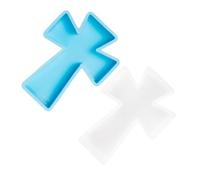 BCOATH 2pcs Silicone Cross Shape Resin Moulds for DIY Craft Flexible Structure and Minimizing Breakage, for Handmade Necklace Pendants, Resin Decor and Fondant Cake