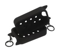 BCOATH 2pcs Silicone Spray Bottle Holder with Keychain, Portable Black Cat Ear and Heart Shape Silicone Covers, Antislip Grip Leakproof Sleeve for Travel and Purse Use