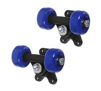 BCOATH 2pcs Skateboard Trucks with Blue Plastic Wheels Wear-resistant Skateboarding Bridge Replacement Parts for Beginners and Pros Easy to Install Precision Control Skateboard