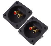 BCOATH 2pcs Square Speaker Box Wire Connector Binding Post Terminal