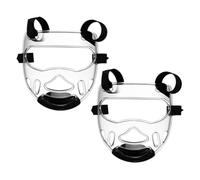 BCOATH 2pcs Taekwondo Face Guard Lightweight Detachable Martial Art Sparring Headgear for Breathable Protective Mask for Karate and Boxing Training