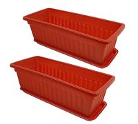 BCOATH 2pcs Thickened Rectangular Vegetable Planter Pots High Sprout Rate Leakproof Design Sturdy for Long-term Use