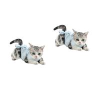 BCOATH 2pcs Thin Cat Neutering Clothes for Recovery Comfortable Suit Plum Material Elastic Collar for Cats Kittens after