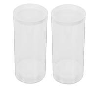 BCOATH 2pcs Transparent Badminton Shuttlecock Organizer Tubes Portable Plastic Storage Containers for Outdoor Gym Use Clear Design Easy Carry Badminton Container