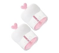 BCOATH 2pcs Transparent Heart-shaped Facial Cleanser Foam Maker with Capacity Manual Press Portable Bubble Foamer Cups for Deep Skincare Easy Squeeze Face Wash Foamer Tools in Pink