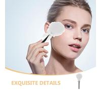 BCOATH 2pcs Ultra Soft Long Hair Powder Puff Compact Portable Face Makeup Applicator Pads for Smooth Foundation and Body Powder Blending with Enchanting Fairy Wand Design