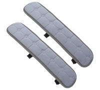 BCOATH 2pcs Winter Plush Office Chair Armrest Pads Grey Soft Fleece Elbow Cushion for Forearm Support Fit for Workstation Gaming Chair Wheelchair Sofa Vehicle Easy Maintenance