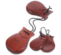 BCOATH 2Pcs Wooden Castanets Spanish Percussion Instruments for Adults Handheld Rhythm Suitable for Classroom Rewards and Music Learning