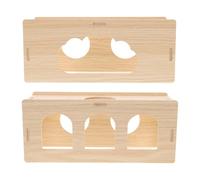 BCOATH 2pcs Wooden Hamster Hideout Tunnel with Multilevel Climbing Platforms Lightweight Privacy Chambers for Dwarf Hamsters and Guinea Pigs Creative Exploration for Small Pets