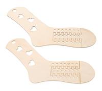 BCOATH 2pcs Wooden Sock Shaping Blocks for Knitting with Smooth Surface Sturdy Sock Forms to Correct Shape Stocking Display Props for Knitting and Crochet Projects