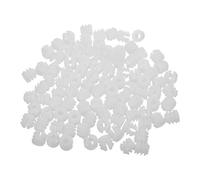 BCOATH 300pcs Plastic Furniture Nut Insert Fasteners for Wardrobes and Beds, Flexible Insert Connector Preventing Noises, White Hardware Dowels for Cabinet and Drawer Assembly