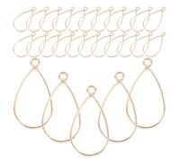 BCOATH 30pcs DIY Hollowed Bezel Pendants Jewelry Charms Alloy Metal Jewelry Bezel Base Golden Simple Design Style Compact and Portable Can Be Attached to Necklace Earring Hook Bracelet