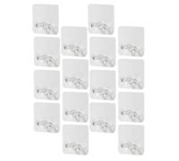 BCOATH 30pcs Multifunctional Wall Hooks Strong Adhesive and Bearing Capacity, Plastic Plug Hanger Set for Small Objects and Keys, for Office and Restaurant Use