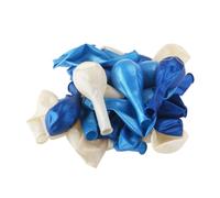 BCOATH 30pcs Pearl Lustre Latex Balloons Thickened for Fun Party Decorations Navy Blue Light Blue White Mix for Wedding Birthday Festival Celebration