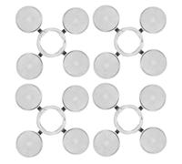 BCOATH 30pcs Vintage Inspired Silver Alloy Keychain Accessories with 25mm Bezel Settings for DIY Creativity and Versatile Application, for Keychains and Creative Projects