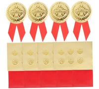 BCOATH 36 Set Embossed Medal Stickers for Rewards and Encouragement Bright Award Seals for Certificates Party Prizes and Competition Recognition