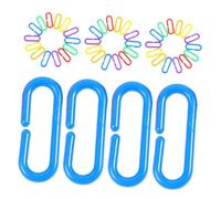 BCOATH 360pcs Rainbow Plastic C-clips Linking Toys for Small Birds and Babies, Colorful Interchangeable Chain Links Educational Baby Pull up Rings and Parrot Cage Climbing Toys