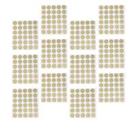 BCOATH 360pcs Self-Adhesive Gold Round Scratch Off Stickers for Raffle Tickets Plastic Material and Content Hidden Until Scratched, for Corporate Events and Raffle Games