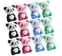 BCOATH 36Pcs Creative Animal Erasers for Small Cartoon Panda Pencil Erasers Bulk Fun Novelty for School Holiday Party Favors