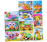 BCOATH 3D Eva Pinup Pictures DIY Manual Stickers Kit for Kindergarten Children Educational Toys, 10pcs Random Patterns Craft Set for Early Learning and Creativity