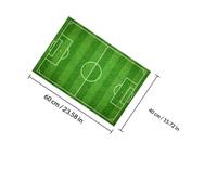 BCOATH 3D Football Field Styled Anti-Skid Ground Mat Sticker PVC Floor Decal 40x60cm for Living Room Sturdy Non-Slip Decorative Rug Pad