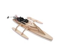 BCOATH 3d Wooden Puzzle Electric Yacht Model for Kids and Adults, DIY Sailboat Craft Kit, Educational Brain Teaser Toy for Back to School and Stem Learning