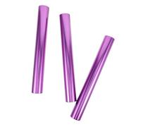 BCOATH 3pcs Aluminum Alloy Relay for Field Race Ultralight Track Sticks with Smooth Finish and Bright Purple Color for Accurate Student Outdoor Running Equipment