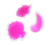 BCOATH 3pcs Hot Cold Gel Packs for Eyes and Lips Microwavable Heat Therapy Cold Compress Physiotherapy Pack for Dark Circles Tired Portable Skincare in Rose Red