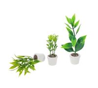 BCOATH 3pcs Miniature Dollhouse Garden Planter Nordic Style Artificial Potted Plants for Miniature House Accessories Micro Landscape Decor for Party and Holiday