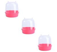 BCOATH 3pcs Multi Cage Red Budgie Bath for Birds Canary Parrot Cage Small Tub