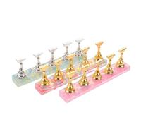 BCOATH 3pcs Nail Holder Nail Art Display Holder Plastic Magnet Material Stable Easy Application for Professionals and Beginners Salon Manicure Home Use