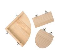 BCOATH 3pcs Parrot Platform Bird Cage Wood Stand Bird Perch Stand for Pet Birds