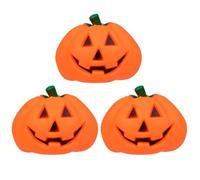 BCOATH 3Pcs Pumpkin Shaped Pet Ball Squeaky Sound Making Interactive Training for Dogs