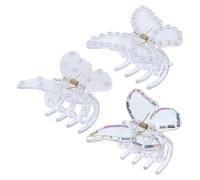 BCOATH 3pcs Resin Butterfly Hair Claw Clips for Women, Thick Hair Clamps with Strong Hold, Not Easy to Break, Unique Style for Birthday Or Wash Face Use