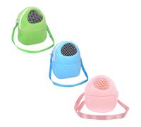 BCOATH 3pcs Small Animal Carrier Backpack Breathable Hamster Carrier Bag with Mesh Window Shoulder Strap Multipurpose Storage Pockets Lightweight Rabbit and Guinea Pig Travel Bag for