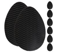BCOATH 4 Pairs Non-Slip Shoe Sole Grips Self-Adhesive Silicone Pads for Footwear Anti-Skid Shoe Bottom Protectors Black Suitable for Outdoor and Nighttime Activities