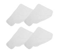 BCOATH 4 Pcs U-shaped Split Design Coral Fleece Facial Towels for Spa and Salon Use, Soft White Face Cloths for Cleansing, Facial Steam, Massage, and Professional Skincare