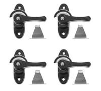 BCOATH 4 Sets Black PVC Sliding Window Security Lock with Safety and Anti-Theft Features, Sturdy Sash Door Lock for Home and Office Use
